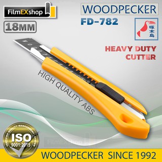 คัตเตอร์อเนกประสงค์ มีดคัตเตอร์ คัตเตอร์ 18mm WOODPECKER FD-782