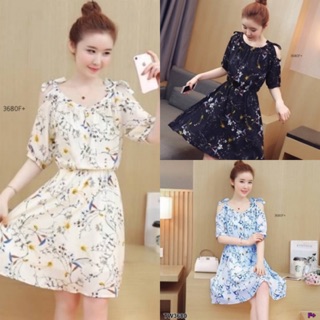 minidress ลายดอกไม้ พร้อมส่ง สอบถามสี แจ้งสีทางแชทเท่านั้น