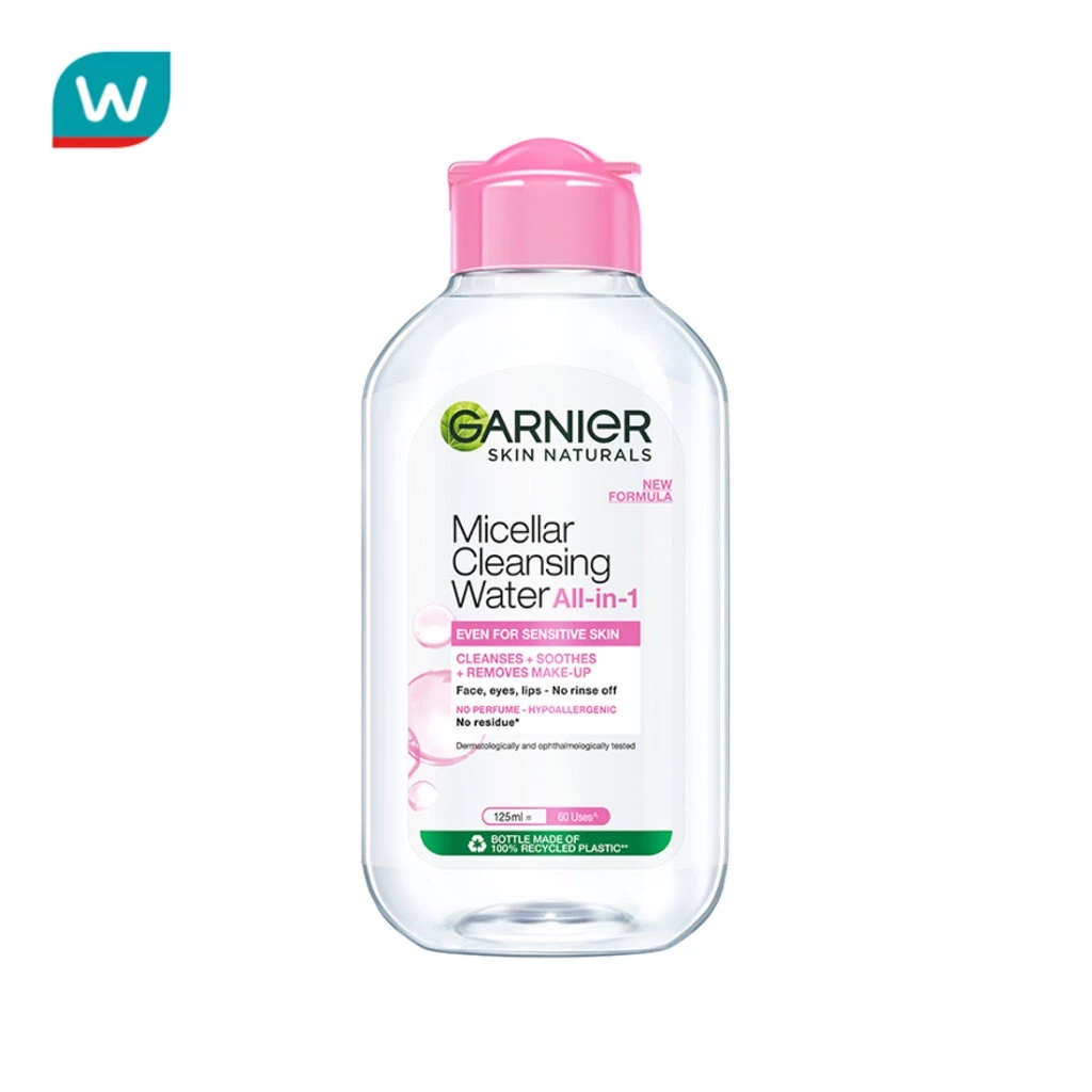 Garnier การ์นิเย่ ไมเซล่า คลีนซิ่ง วอเตอร์ ออล-อิน-1 อีเวน ฟอร์ เซนซิทีฟ สกิน 125 มล.
