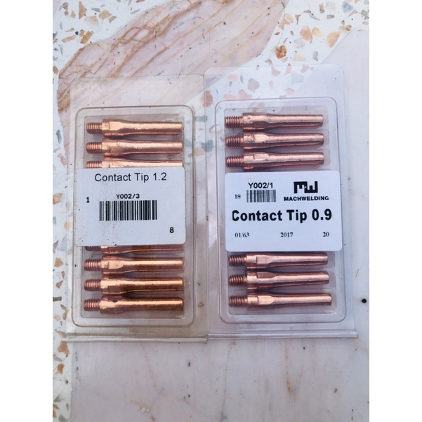 contact tip คอนแทคทิป อะไหล่หัวเชื่อมmig-co2 ขนาด 0.8,0.9,1.0,1.2,1.6