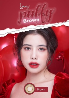 Puffy brown พร้อมส่งค่าสายตา (lovelyplus)