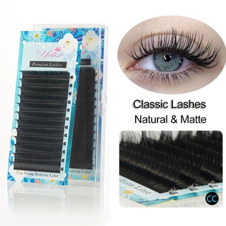 Yelix (8~15mm) Matte Silky Lashes/ขนตามิงค์ ขนตาเกาหลีผสม grafting ขนตา