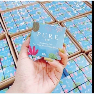เพียว ครีมแก้รักแร้ดำ ขาหนีบดำ ปัญหากลิ่นตัว Pure underarm 50 g.รักแร้ดำ ดำตรงไหนทาตรงนั้นแท้100%