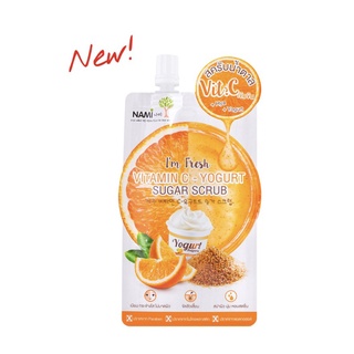 PBCOSMOSHOP Nami Im Fresh Vitamin C &amp; Yogurt Sugar Scrub 30g. สครับ น้ำตาลที่มีวิตามินซีเข้มข้นจากธรรมชาติ