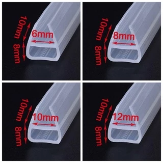 IMIHAN1 1M 6-12 มม.FU h Shape Seal Strip Home & Living Home Improvement ฮาร์ดแวร์ประตูกระจก Weatherstrip