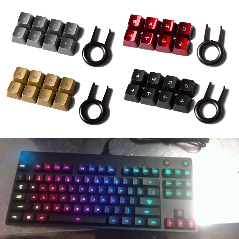 ปัง♥ WASD Arrow Backlit Keycaps สําหรับ logitech G910 G810 G310 คีย์บอร์ดแบบกลไก B3K