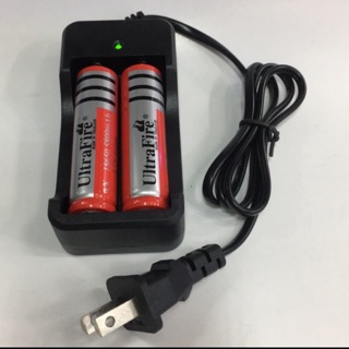 ถ่านชาร์จ18650 3.7V 5800mAh2ก้อน+แท่นชาร์จ3.7V