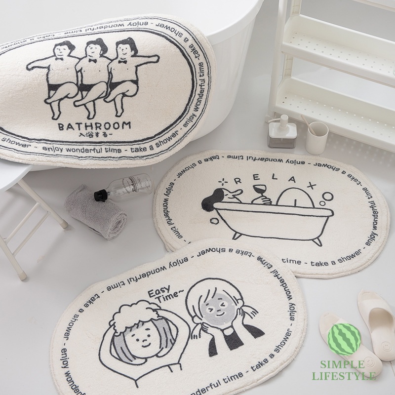 พร้อมส่ง! พรมเช็ดเท้า พรมปูพื้น พรมแต่งห้อง ลายสุดน่ารัก