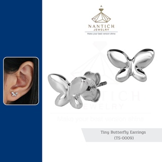 💎👩🏻‍⚕️ [เครื่องประดับ | ปลอดภัย] ต่างหู คนแพ้ง่าย : Tiny Butterfly Earrings (TS-0009) Nantich Jewelry