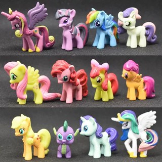 ของเล่นตุ๊กตาม้ายูนิคอร์น My Little Pony 12 ชิ้น