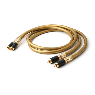 ขายดี สายเคเบิลเชื่อมต่อเสียง HI Fi RCA Hifi Cardas Hexlink Golden 5-C พร้อมปลั๊กคาร์บอนไฟเบอร์ RCA