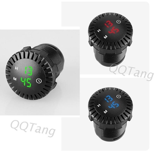 QQ Qqx 12v / 24 V นาฬิกาดิจิตอลหน้าจอ Led สําหรับติดรถยนต์รถมอเตอร์ไซค์เรือรถบรรทุก