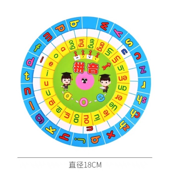 PINYIN Turntable การเรียนรู้ระดับประถมศึกษาก่อนวัยเรียน PinYIN หนังสือเรียน PinYIN WHEEL