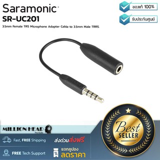 Saramonic : SR-UC201 by Millionhead (สายอะแดปเตอร์ไมโครโฟน TRS (ตัวเมีย) 3.5 มม. ถึง TRRS (ตัวผู้) 3.5 มม.)