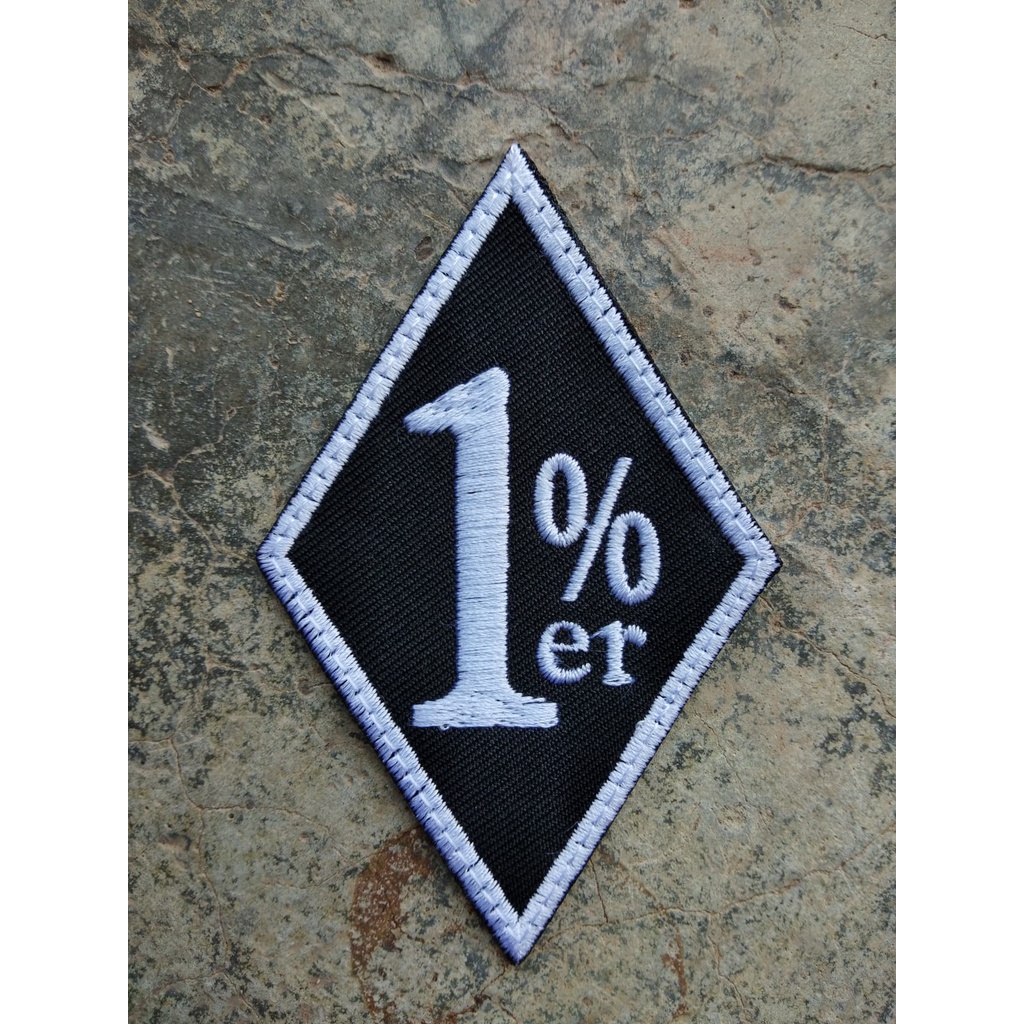 1% er Patch Logo อาร์ม Racing Embroidered Iron on Patch อาร์มติดเสื้อ อาร์มติดเสื้อฮาเล่ย์ 1%er ขนาด