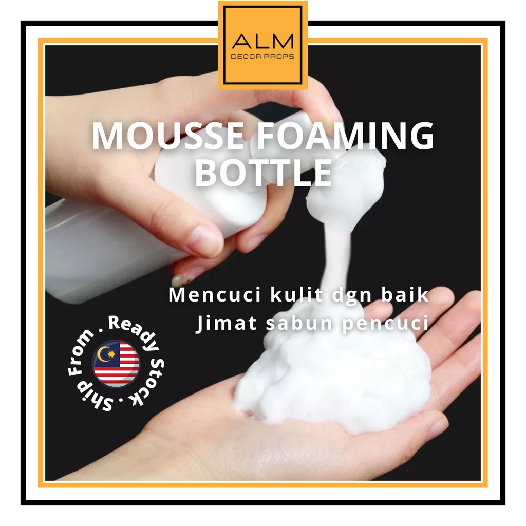 ALM 100ml 200ml ขวดโฟมสําหรับเดินทางแปรงซิลิคอน Fit ปลอมทําความสะอาดแต่งหน้าเครื่องสําอาง Botol Sabu
