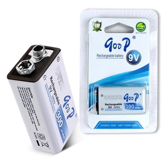 ถ่านชาร์จ GODP ขนาด 9V 300mAh 1 ก้อน