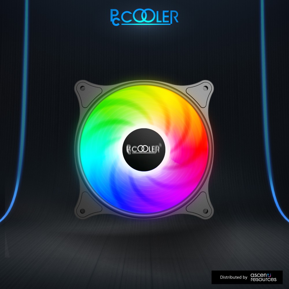 CASE FAN (พัดลมเคส) PC COOLER รุ่น FX-120-3 SRGB Static Color LED ประกัน 1 ปี
