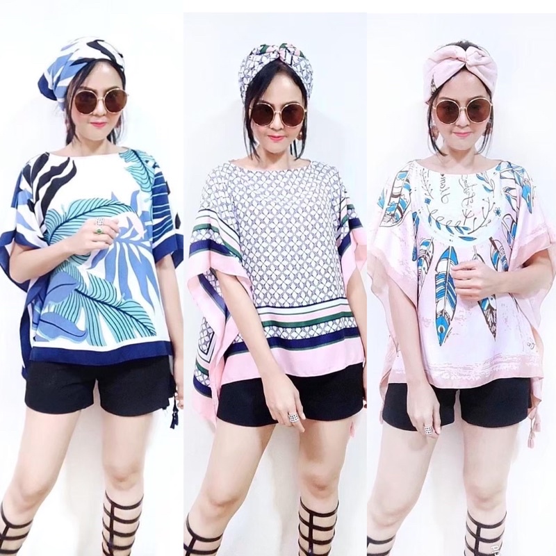 เสื้อ+ผ้าโพกหัว | มินิเดรส สไตล์โบฮีเมียน โบฮีเมี่ยน