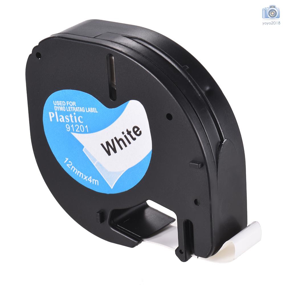 Durable 12mm*4m Label Tape Adhesive Wire Cable Label Tape For DYMO