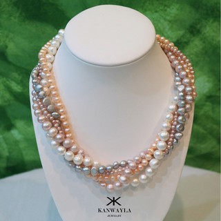 Under the sea mixed pearl necklace