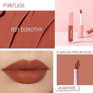 Pinkflash OhMyKiss ลิปสติก เนื้อแมตต์กำมะหยี่ กันน้ำ ติดทนนาน 18 สี
