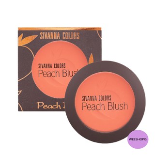 Sivanna​ colors peach brush HF6017 บรัชออนลูกพีชโทนสีส้ม ปัดแก้มซิวานา คัลเลอร์พีช