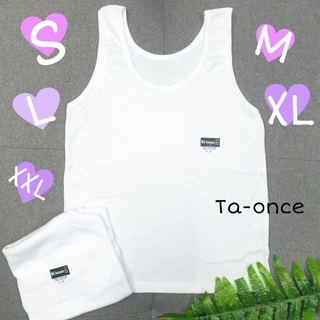 เสื้อซับ สีขาวเต็มตัว เสื้อกล้าม รุ่นป้ายดำ ใส่ได้ทั้งชายและหญิง (ทรงกล้าม) (UW20)