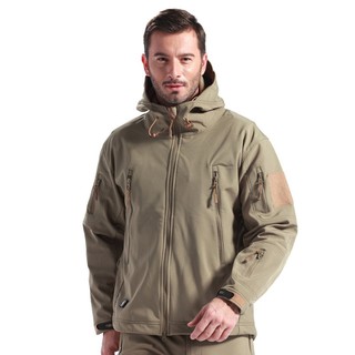 เสื้อแจ็คเก็ตแทคเกียร์ สีกากี (TAD Gear Tactical Softshell Camouflage Outdoors Jacket Set Men Army: Khaki)