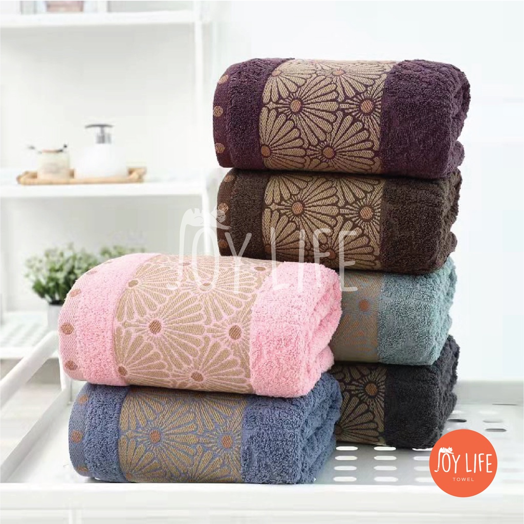 KATUN AF54RZ ผ้าเช็ดตัวผ้าฝ้าย 80cmx160cm 600gr / ผ้าเช็ดตัวผู้ใหญ่ ผ้าขนหนูผ้าฝ้ายดอกทานตะวัน ดูดซั