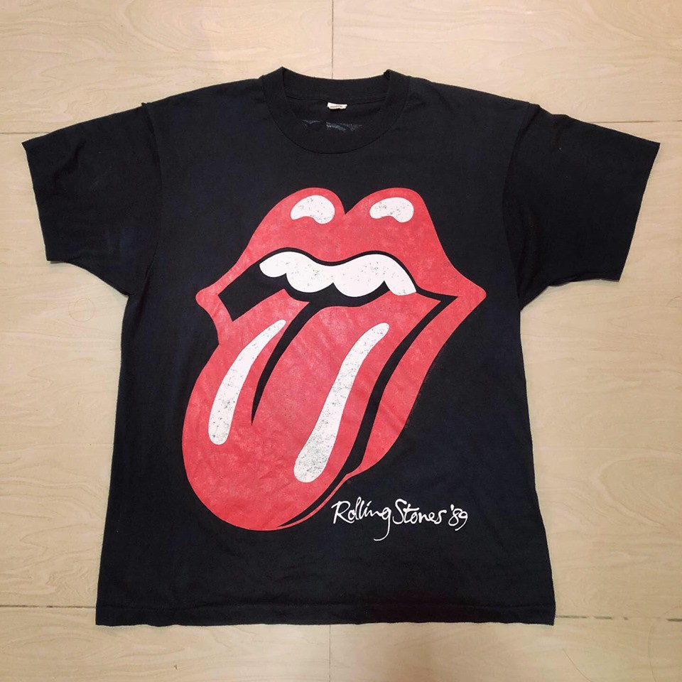 Vintage the rolling stones t shirt เสื้อวง เสื้อทัวร์ Deadstock size L Made in USA