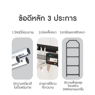 [ลูกค้าใหม่1บาท] ชั้นวางรองเท้า 4 ชั้น ผลิตจากท่อสแตนเลสโครงสร้างแข็งแรง ชั้นวางรองเท้าสแตนเลส ขายดี A152