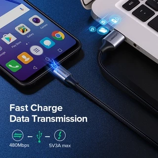 [รับประกัน 12 เดือน] Ugreen สายข้อมูล สายชาร์จเร็ว 1 เมตร Micro USB เป็น USB2.0 A