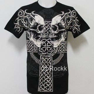 เสื้อลาย ผี กะโหลก ยมทูต เสื้อยืด Discharge T-Shirt G5 ไซส์ยุโรป