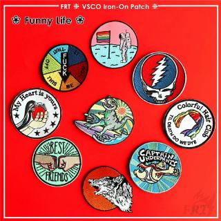 ☸ VSCO - Funny Life Iron-on Patch ☸ 1Pc DIY Sew on Iron on Badges Patches