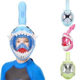 หน้ากากดำน้ำ หน้ากากดำน้ำเด็ก เต็มหน้า Underwater Spearfishing Cartoon Design Mask- kid -สินค้ามีพร้อมส่ง-