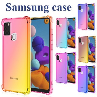 Samsung Galaxy M51 Colorful Gradient Super Shockproof Case Samsung M51 Soft Crystal Air Bag Armor Cover