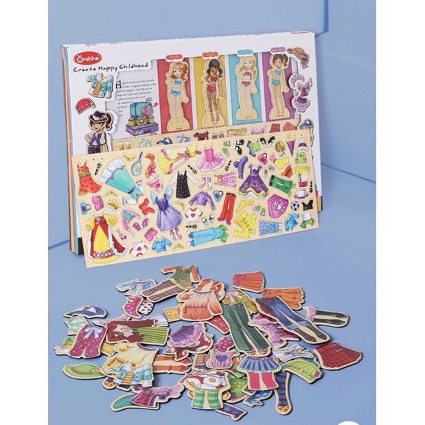 Ons ตุ๊กตาเปลี่ยนชุดแม่เหล็ก 64ชิ้น มี4คนใน1แพ็ค