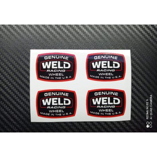 สติ๊กเกอร์ติดแม็ค WELD สีเหลี่ยม