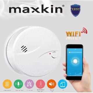 อุปกรณ์ตรวจจับควันไร้สาย Maxkin Smart Smoke detector maxkin รับประกัน 1 ปี SKU-00745