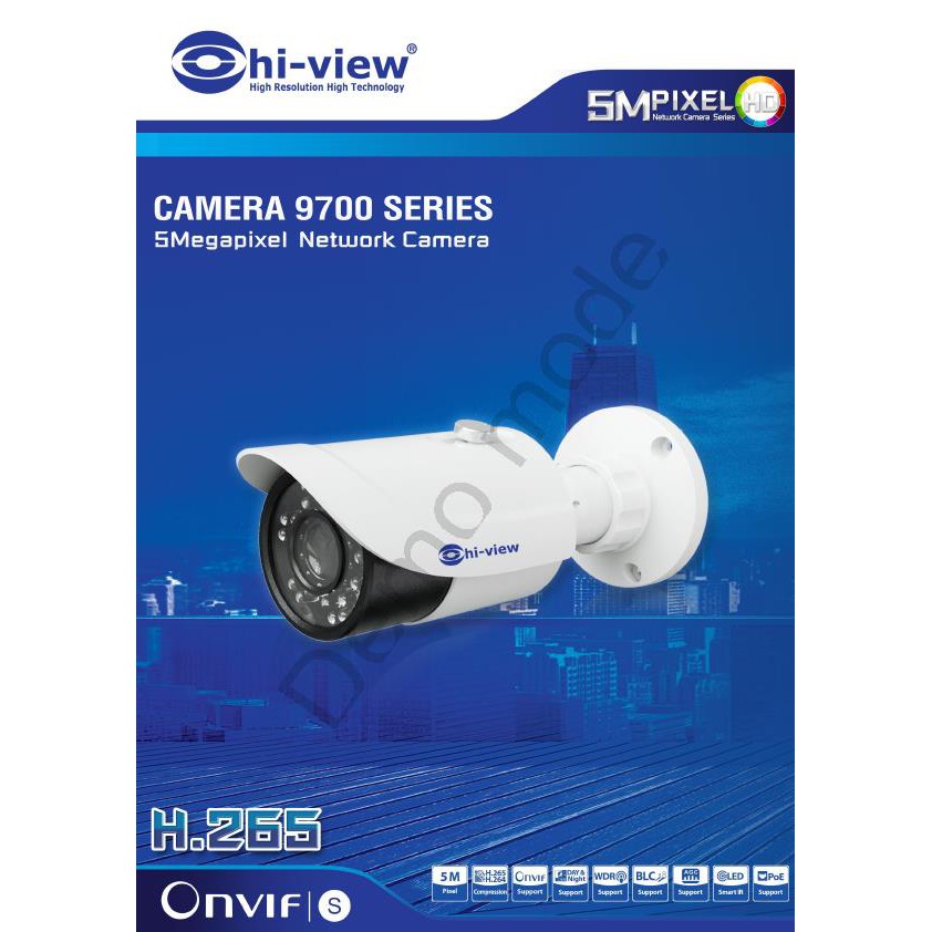 HP-97B50 hiview iP Camera 5MP Bullet IP Camera 5.0 Mega pixel (PoE)กล้อง ไอพี