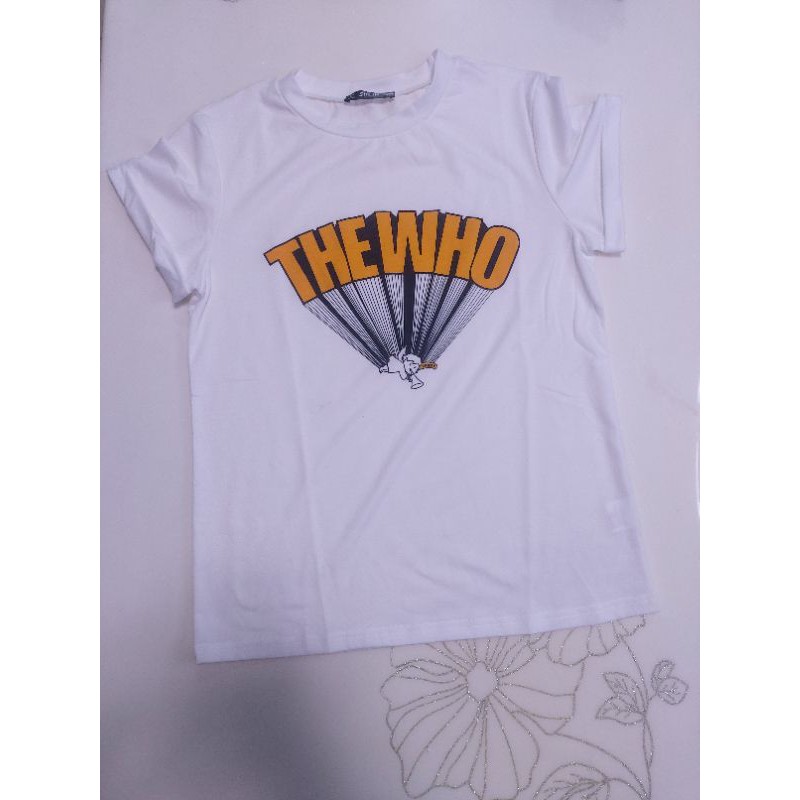 เสื้อยืดSheinพิมพ์THEWHO/A21