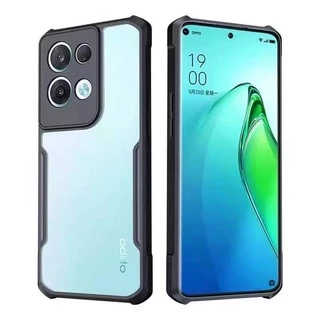 Reno 8ตรงรุ่น(พร้อมส่งในไทย)เคสกันกระแทกขอบสีหลังใสOPPO Reno9/Reno9 Pro/Reno8Z 5G/Reno8 5G/Reno8Pro 5G