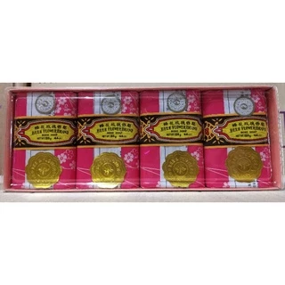 ถูก‼️สบู่แก่นจันทร์ แท้ ยกแพค 4 ก้อน ก้อน125กรัม Bee &​ Flower Sandal Wood Soap ช่วยฟื้นบำรุงผิวให้เนียนนุ่ม หอม