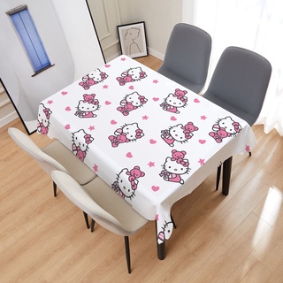 KT 【90X90ซม&amp;120*80ซม】Cat student dormitory table mat household table picnic cloth