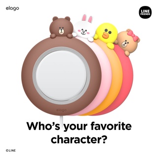 elago X LINE FRIENDS MS Charging Pad for MagSafe เคสสำหรับใส่ MagSafe ลิขสิทธิ์แท้ ไม่รวม MagSafe