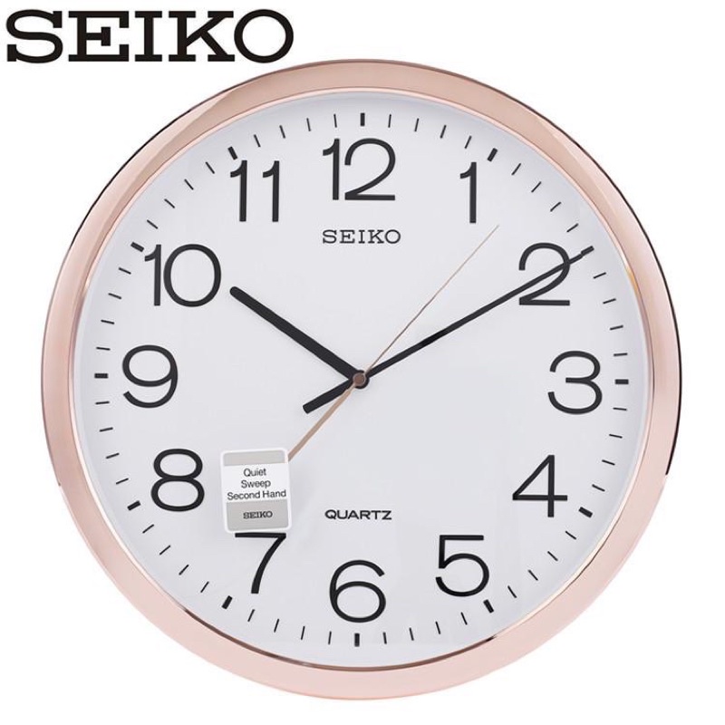นาฬิกาแขวนผนัง ตัวเรือนผลิตจากพลาสติก SEIKO CLOCKS รุ่น PAA020GT ขอบทอง PAA020ST ขอบเงิน PAA020FTขอบโรสโกลด์ 36.1 cm.