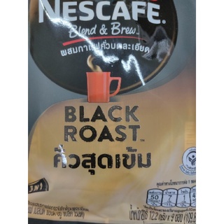 Nescafé BLACK ROASTED Blend &amp; Brew / 9 Sacks x 12.2g