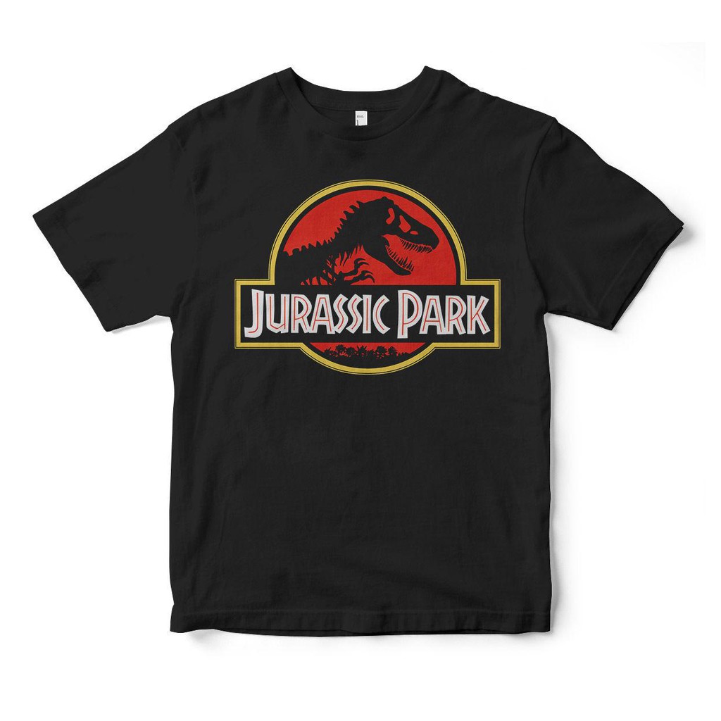 Jurassic Park World Retro Vintage 90'S Logo Movie Geek Trex Dinosaur 100%  Cotton Men'S T-Shirt | Shopee Thailand