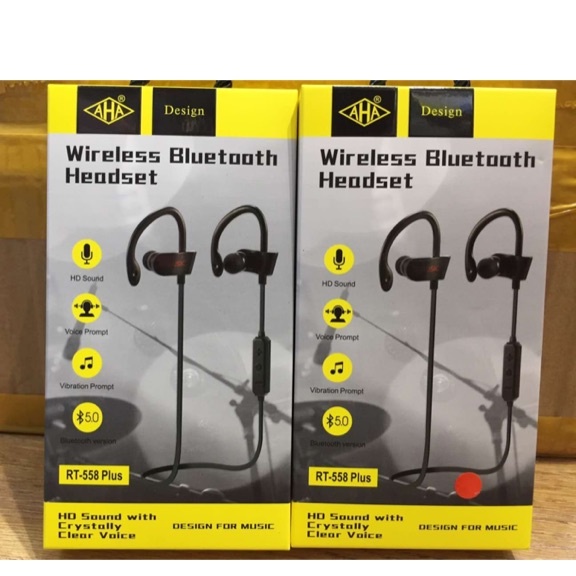 หูฟัง คุณภาพดี หูฟังบลูทูธ AHA RT-558 Plus Wireless Bluetooth Headset